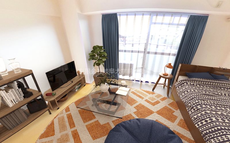 マンション花水木 家具設置イメージ（画像中の家具や小物はCGイメージであり、実際のお部屋には設置されておりません）